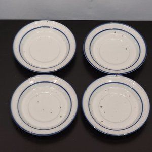 Elegant White and Blue Dinner Plates Set